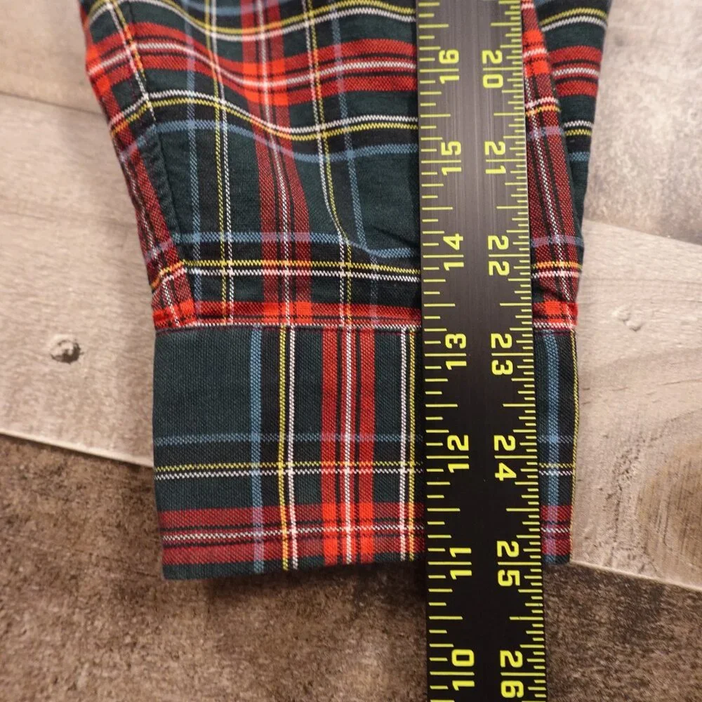 Ralph Lauren Holiday Plaid Button-Down Shirt Men’s Large Small Pony‎